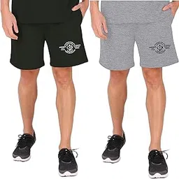 London Hills Men's Shorts Cotton Blend Shorts with Side Pockets | Shorts for Men's | Men's Cotton Shorts | Shorts for Men Combo (Pack of 2)-picture-13