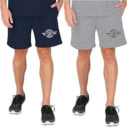 London Hills Men's Shorts Cotton Blend Shorts with Side Pockets | Shorts for Men's | Men's Cotton Shorts | Shorts for Men Combo (Pack of 2)-picture-15