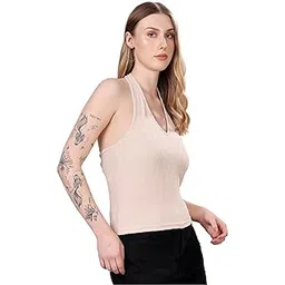 london hills Slim fit Tank top for Women | Tank Tops for Women Stylish | Halter Neck Tops for Women Stylish | Backless Tops for Women | Halter Neck top for Women | Backless Tank Tops for Women-picture-24