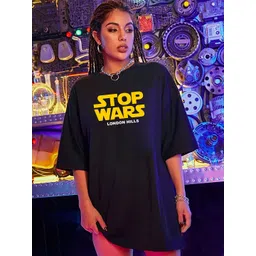 London Hills Women Printed Drop-Shoulder Sleeves T-shirt-picture-21