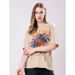 London Hills Women Printed Drop-Shoulder Sleeves T-shirt-picture-30