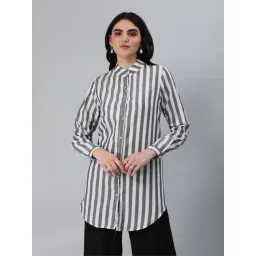 London Rag Black & White Striped Shirt-picture-30