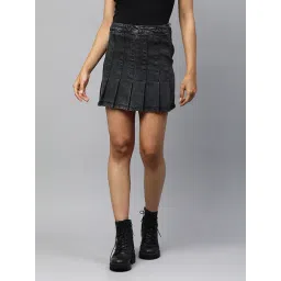 London Rag Black Cotton Mini Skirt-picture-16