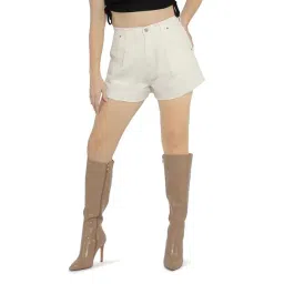 London Rag Cream Cotton Regular Fit Shorts-picture-22