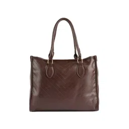 London Rag Dark Brown Textured Medium Tote Handbag-picture-26