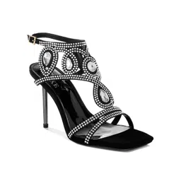 London Rag Embellished PU Party Stiletto Sandals-picture-29