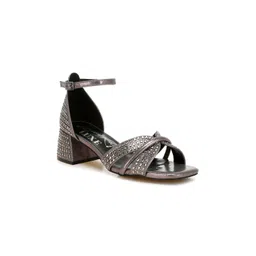London Rag Embellished Regular Block Heel Rhinestone Sandals-picture-42