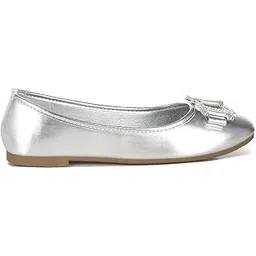 london rag Rhinestone Buckle Metallic Ballerinas-picture-43