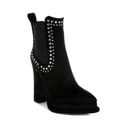 London Rag Women Embellished Pointed Toe Zip Regular Boots-picture-32