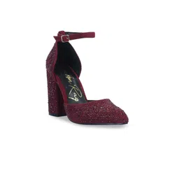 London Rag Women Embellished Suede Party Block Pump Heels-picture-34