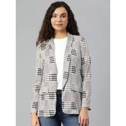 London Rag Women Geometric Print Front-Open Blazer-picture-28