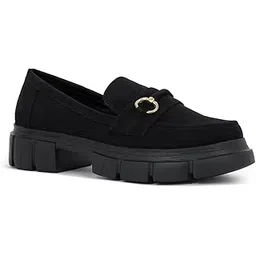 london rag Women Soft Microfiber Chunky Loafers-picture-18