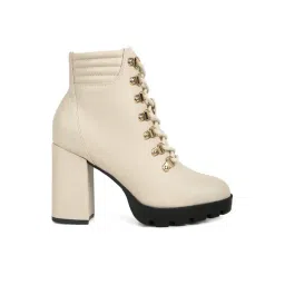 London Rag Women's Beige Derby Boots-picture-46