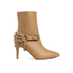 London Rag Women's Beige Stiletto Booties-picture-44