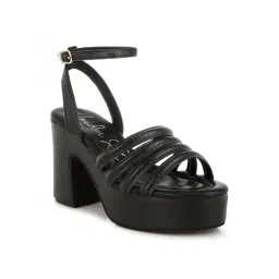 London Rag Women's Black Ankle Strap Sandals-picture-11