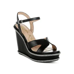 London Rag Women's Black Ankle Strap Sandals-picture-35
