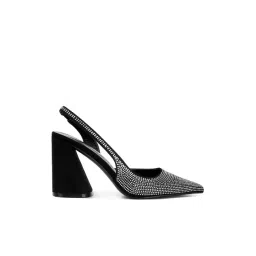 London Rag Women's Black Sling Back Sandals-picture-16