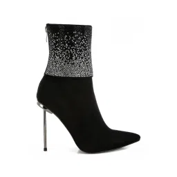 London Rag Women's Black Stiletto Booties-picture-39