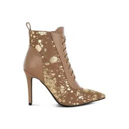 London Rag Women's Brown Stiletto Booties-picture-35