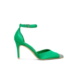 London Rag Women's Green Ankle Strap Stilettos-picture-40