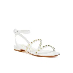 London Rag Women's Off White Ankle Strap Sandals-picture-28