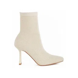 London Rag Women's Off White Stiletto Booties-picture-30