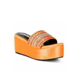 London Rag Women's Orange Ethnic Wedges-picture-40