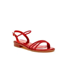 London Rag Women's Red Ankle Strap Sandals-picture-43