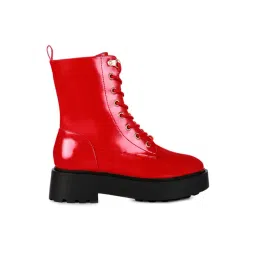 London Rag Women's Red Derby Boots-picture-19