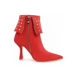 London Rag Women's Red Stiletto Booties-picture-29