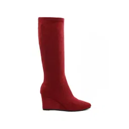 London Rag Women's Red Wedge Booties-picture-28