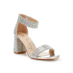 London Rag Women's Silver Ankle Strap Sandals-picture-35