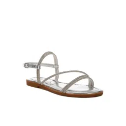 London Rag Women's Silver Ankle Strap Sandals-picture-30