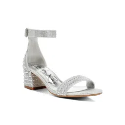 London Rag Women's Silver Ankle Strap Sandals-picture-25