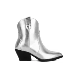 London Rag Women's Silver Cowboy Boots-picture-40