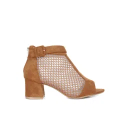 London Rag Women's Tan Peeptoe Boots-picture-18