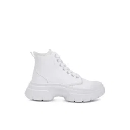 London Rag Women's White Derby Boots-picture-26