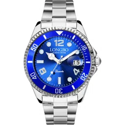 longbo Analog Watch - For Men Silver Stainless Steel Blue Dial Scratch Resistant Waterproof Luxury Watch for Men and Boys-picture-12