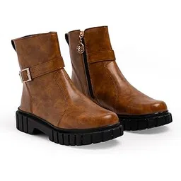 longwalk Women & Girls Boots – Slip-On Zipper Design with Adjustable Strap, Stylish & Easy to Wear | CR131-picture-47