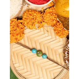 Look and Adorn Unisex Blue Thread Rakhi-picture-10