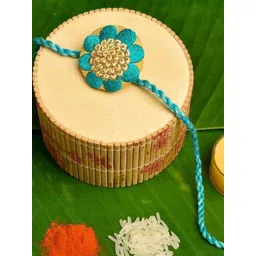 Look and Adorn Unisex Blue Thread Rakhi-picture-32