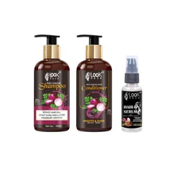LOOK HAIR Set Of 3 Red Onion Shampoo, Conditioner 300 ml Each & Hair Serum 50 ml-picture-17