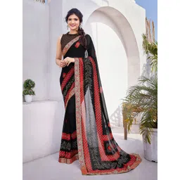 Lookmark Bandhani Printed Pure Georgette Saree-picture-11