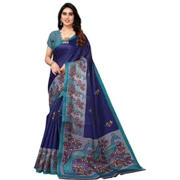 Lookmark Ethnic Motifs Art Silk Bhagalpuri Saree-picture-29