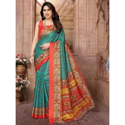 Lookmark Ethnic Motifs Art Silk Bhagalpuri Saree-picture-26