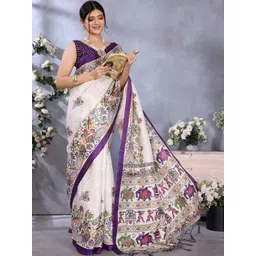 Lookmark Ethnic Motifs Bhagalpuri Saree With Unstitched Blouse Piece-picture-25