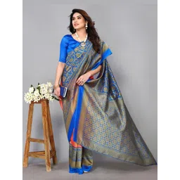 Lookmark Ethnic Motifs Woven Design Kanjeevaram Saree-picture-24