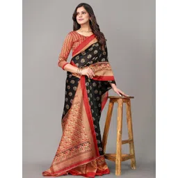 Lookmark Ethnic Motifs Woven Design Zari Kanjeevaram Saree-picture-30