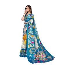 Lookmark Floral Art Silk Bhagalpuri Saree-picture-33