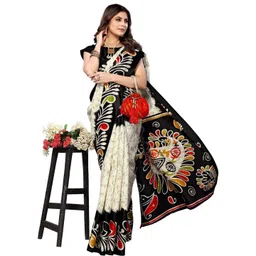 Lookmark Floral Art Silk Bhagalpuri Saree-picture-24